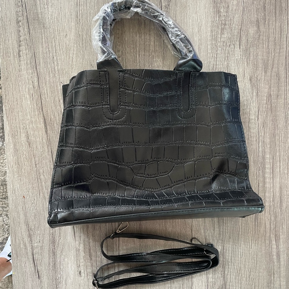 3 FOR $45 Croc Embossed Tote Bag
